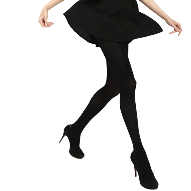 Langsha Leggings women's autumn and winter warm pants 400d smooth Milan velvet medium thick crotch pantyhose 2 Pack Black One Size