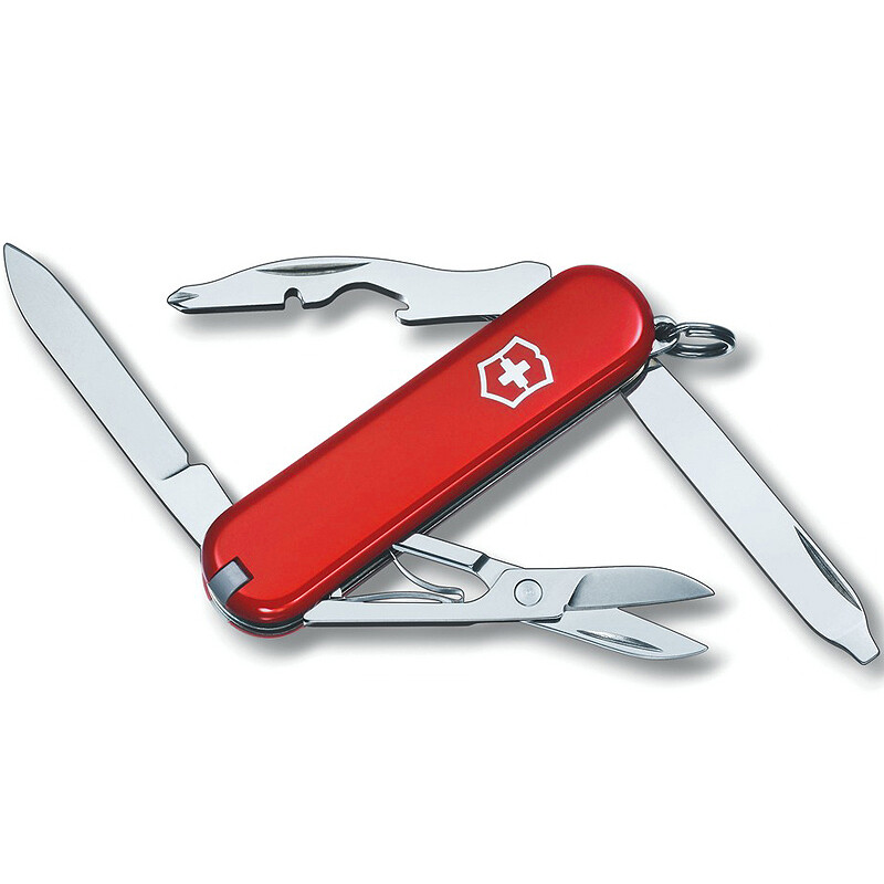 Vickers Victorinox Swiss Army knife carefree faction (10 functions) red smooth surface 0.6363