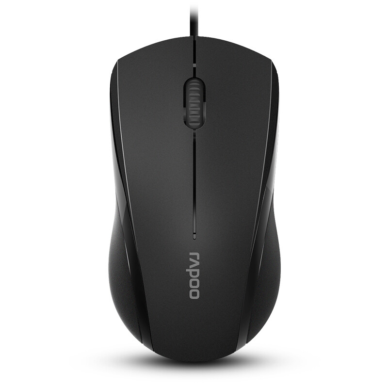 Rapoo n1200 wired mouse mute mouse Office Mouse USB mouse Notebook Mouse Black