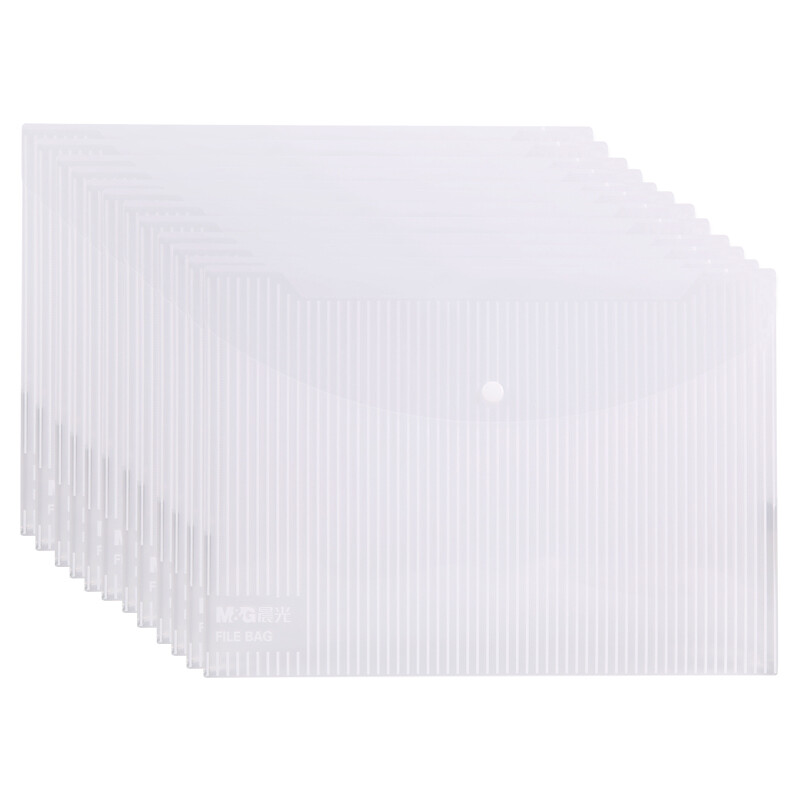 Chenguang (M & G) adm95280 A4 vertical stripe button bag document bag data 12 transparent