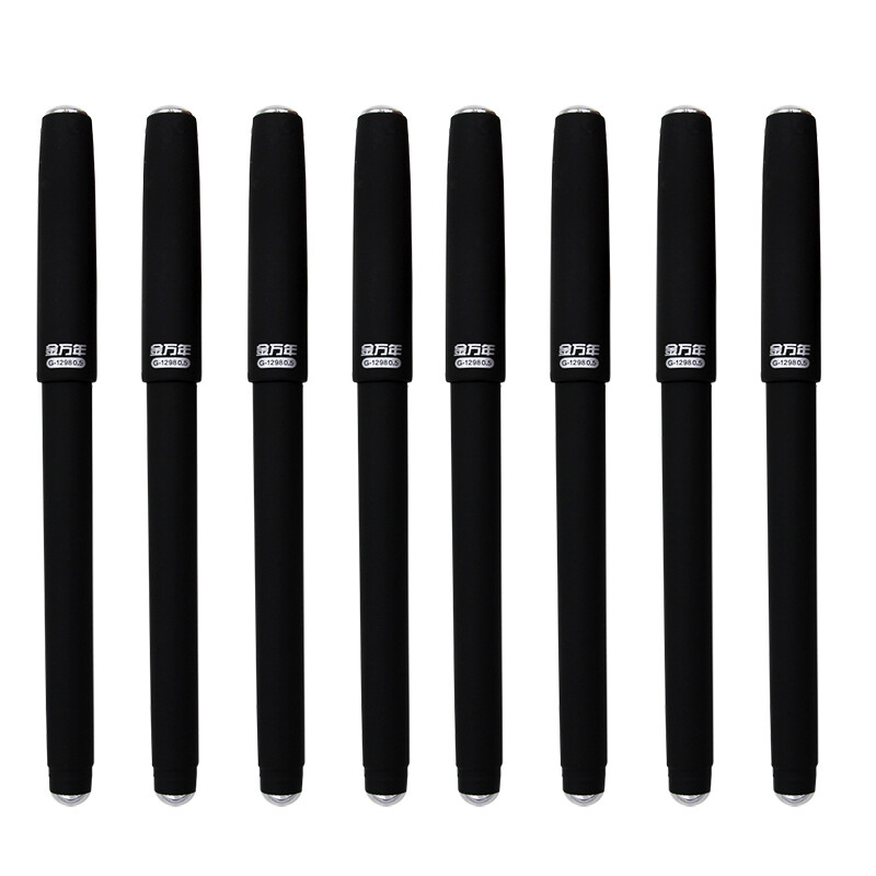 Genvana g-1298 0.5mm black (12 Pack) frosted rod bullet head neutral pen signature pen water pen