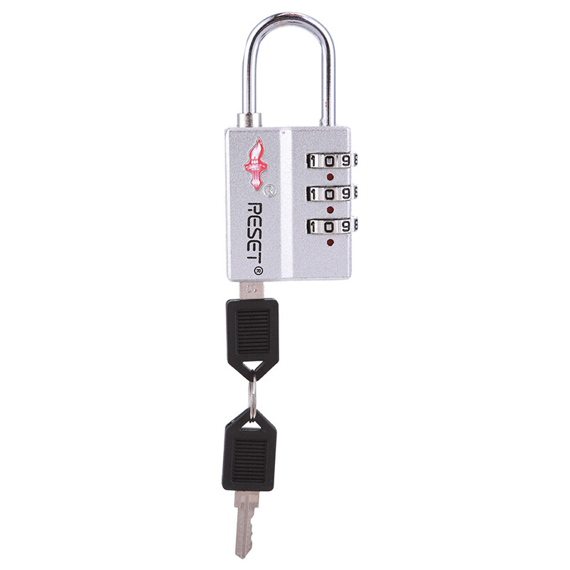 Reset password lock rst-049 retrievable password travel suitcase lock padlock European customs TSA outbound lock gym lock backpack lock Silver
