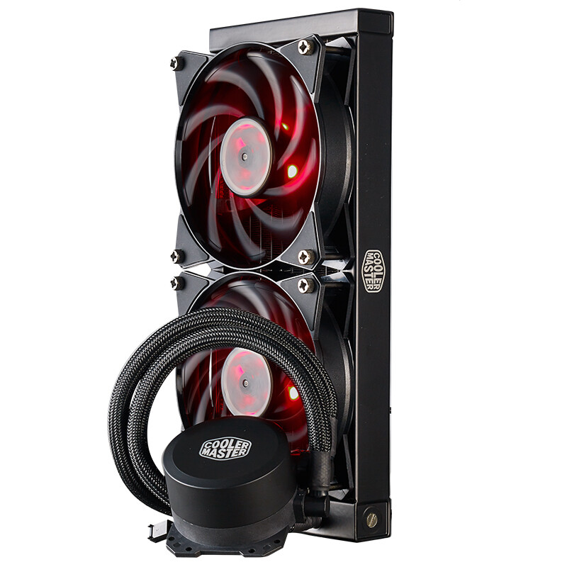 Cooler master B240 CPU water cooling radiator (supporting i9 2066, AM4 / double cavity water pump / microchannel design / balanced fan)