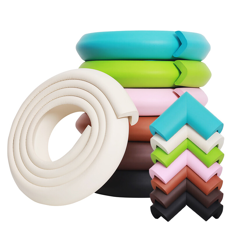 Eudemon baby crash strip baby protective strip table side protective strip thickened 4m + 8 corners green