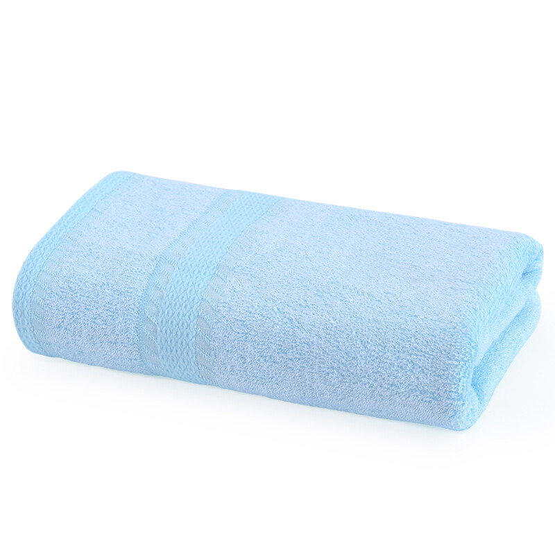 Bamboo brocade towel home textile bamboo fiber solid color absorbent soft to simple children's towel blue 55g / strip 27 × 50cm