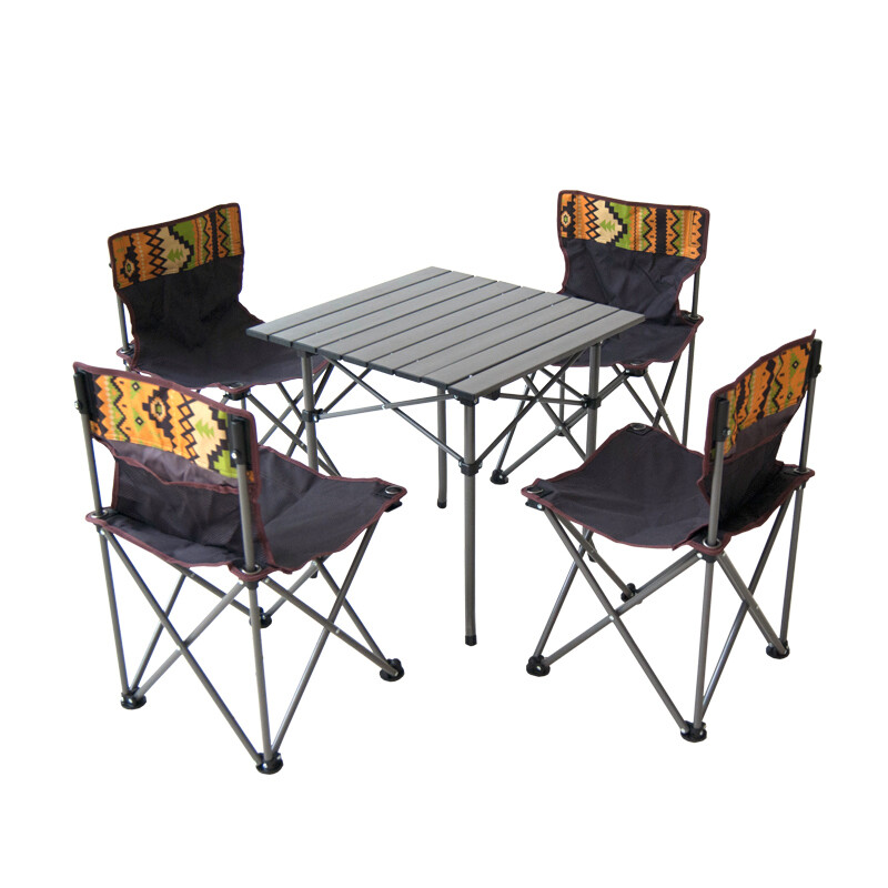 Waterman whotman outdoor folding table and chair set folding table publicity table wild table aluminum alloy table and chair five piece set wt2277