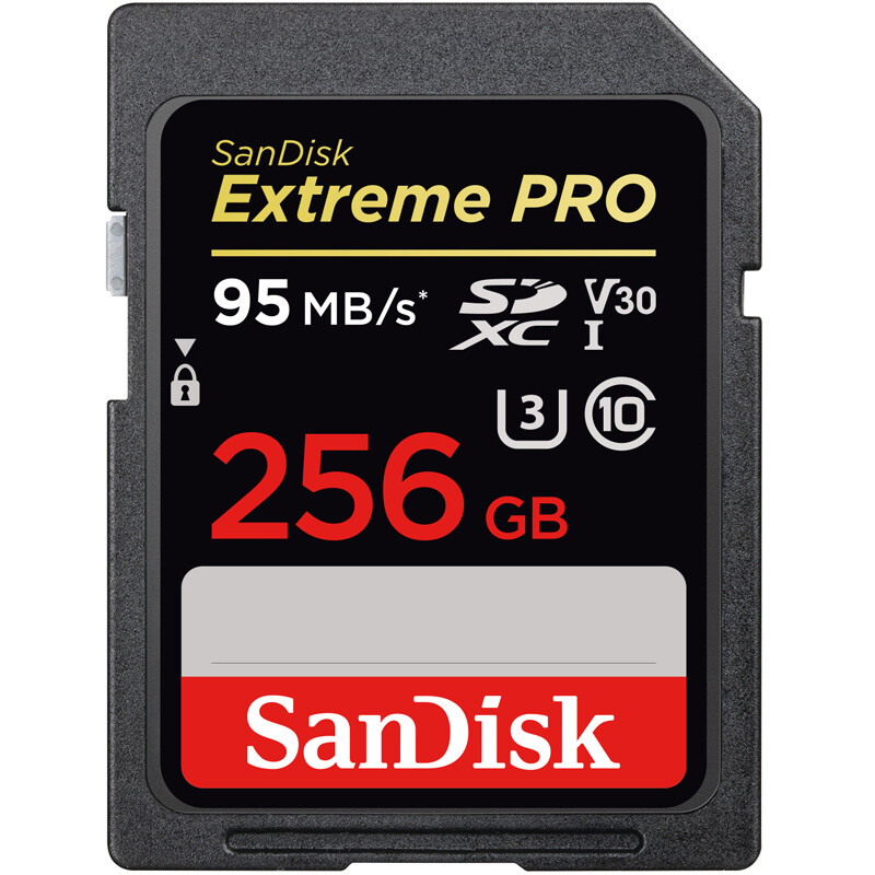 SanDisk 256gb read speed 95MB / s write speed 90MB / s supreme super speed SDXC uhs-i memory card V30 U3 class10 SD card