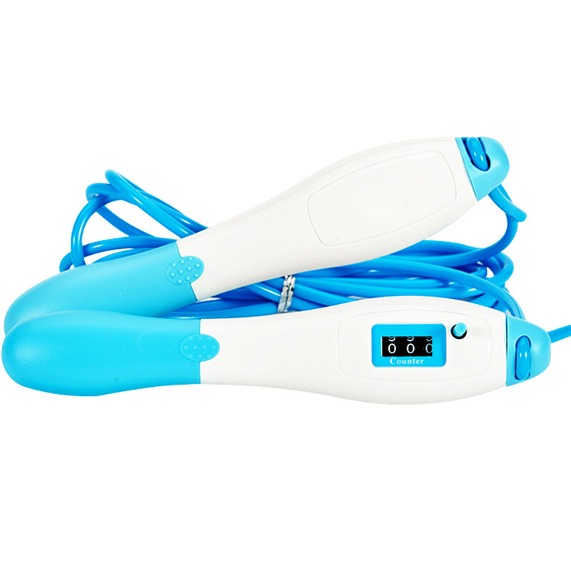 Dewick mechanical counting rope skipping adult fitness men's and women's weight loss sports equipment middle school entrance examination student pattern competition rope blue