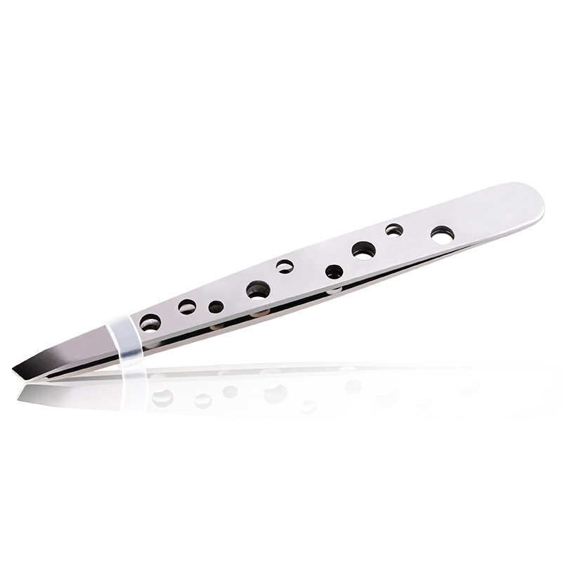 [Jingdong supermarket] uplus elastic stainless steel nine hole oblique mouth eyebrow clip (eyebrow tweezers eyebrow tweezers eyebrow clip with tight mouth and high elasticity)