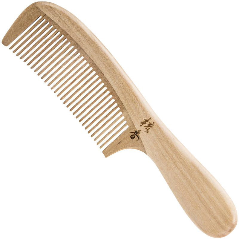 Comb fragrant yellow peach wood comb for mother to send girlfriend gift flat handle comb m1807
