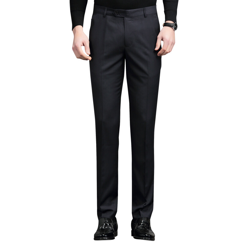 Red bean hodo men's business casual simple rhinoceros pleat formal men's trousers B5 Tibetan green 35