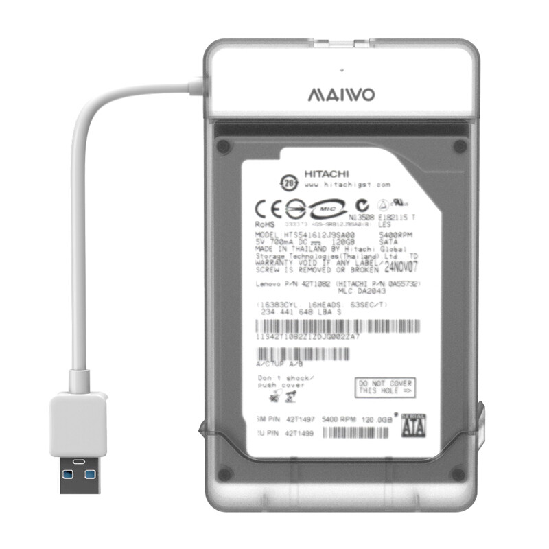 Maiwo maiwo k104 2.5 inch usb3 0 mobile hard disk case SATA interface support SSD support notebook hard disk tool free white
