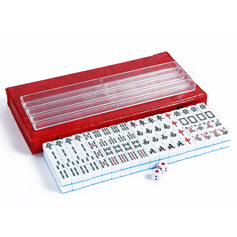 Ren Niaofei portable mini mahjong travel mahjong bamboo silk mahjong melamine 20mm blue nf1015