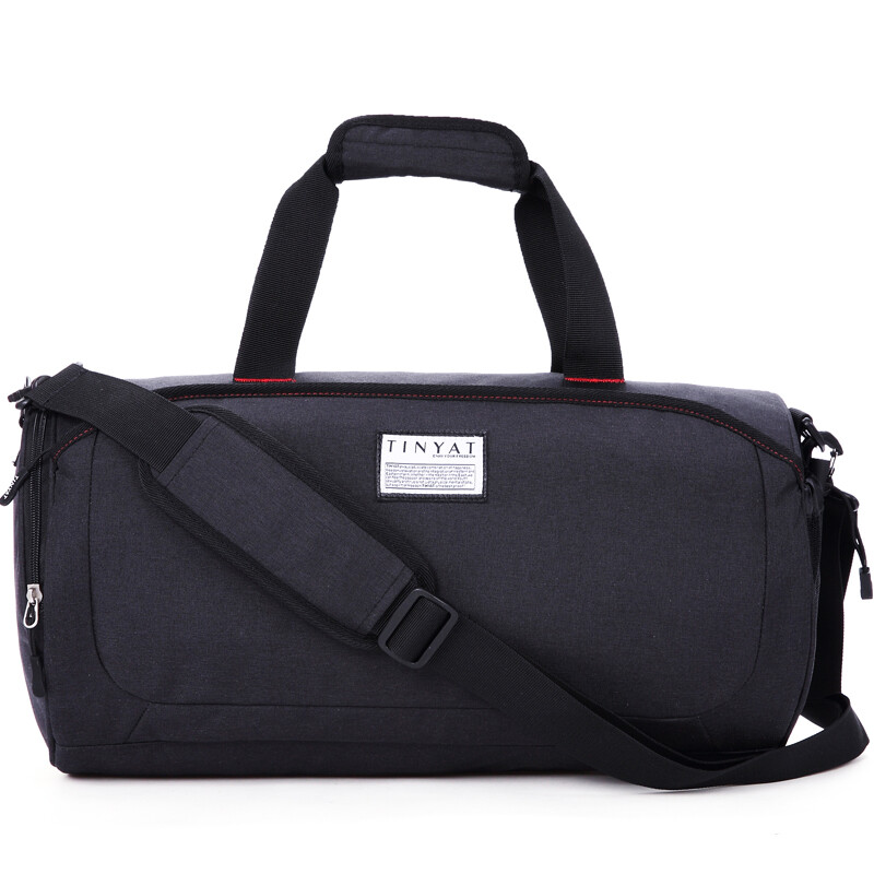 Tianyi tinyat fitness bag men's training sports single shoulder bag luggage bag football cylinder bag travel bag handbag t308 black