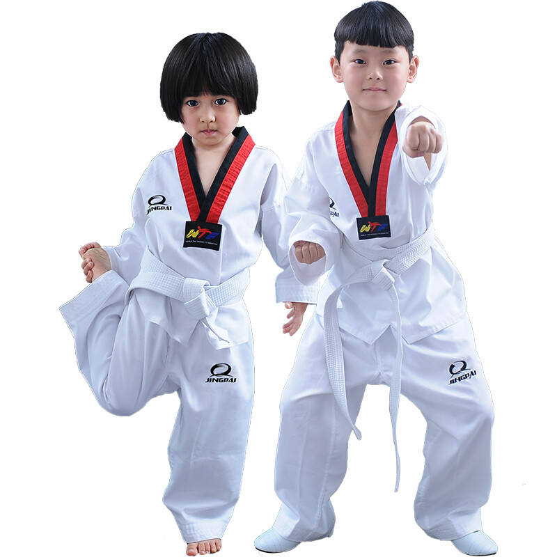 Jingpai Taekwondo clothes cotton long sleeved children's Taekwondo clothes adult competition clothes cotton Taekwondo clothes training clothes
