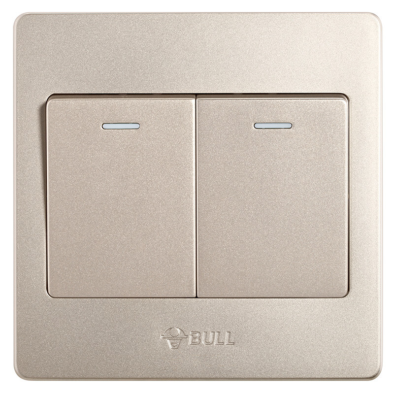 Bull switch socket G07 series two opening single control switch 86 panel g07k211y (U6) champagne gold