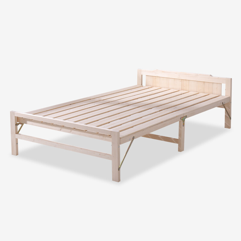Peng you furniture folding bed solid wood single bed lunch bed office bed simple bed lunch break bed 1.2m wide py-mc12