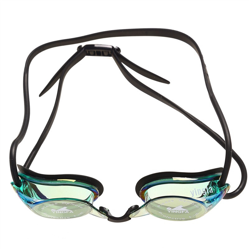 Yingfa swimming goggles race training coated small frame youth men's and women's swimming glasses y570afm green