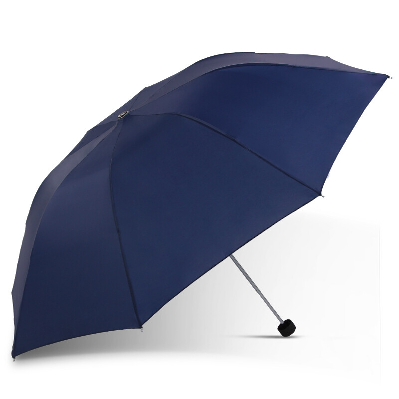 Paradise umbrella three fold folding high density water repellent easy to dry plain business umbrella sunny umbrella 57cm * 8K 3776ejc 5# Tibetan green