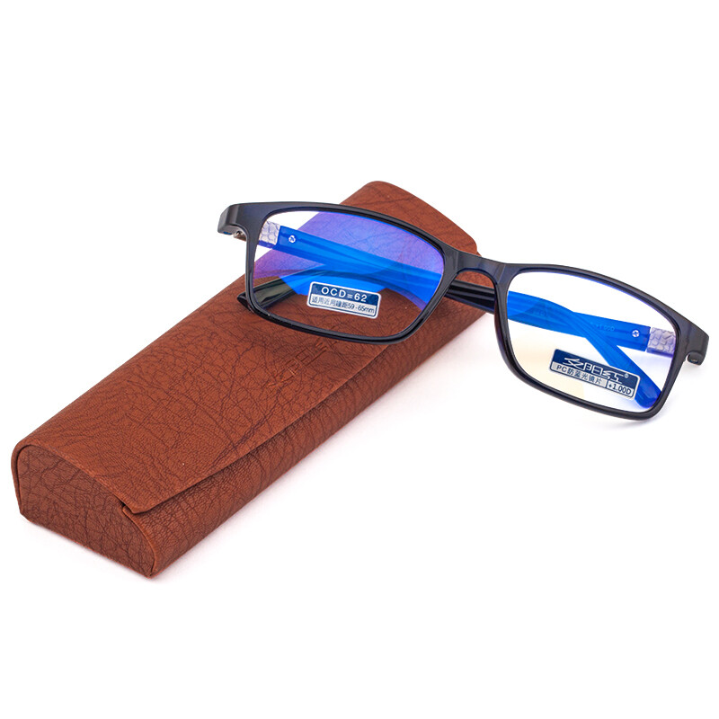 Sunset red anti Blu ray reading glasses for men and women universal young fashion HD coated resin lens jx6018 100 degrees