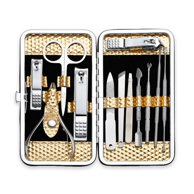 Storc gold 12 piece nail clipper nail clipper acne needle paronychia special pedicure knife set grey nail clipper German tool ZT15