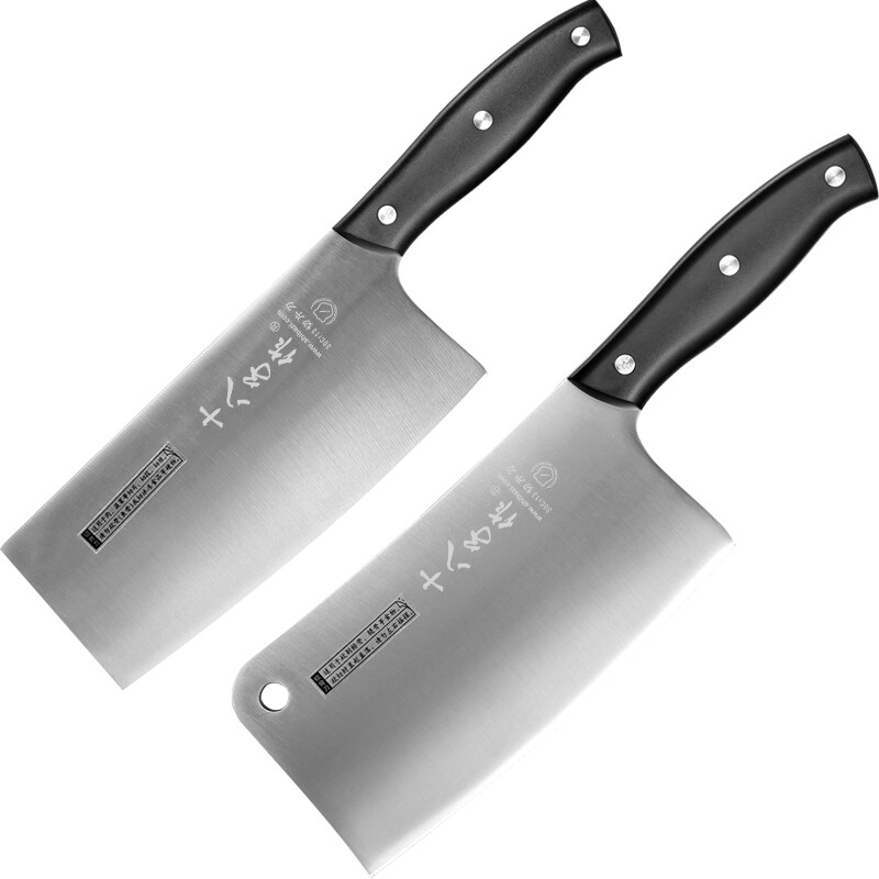 Shibazi tool set stainless steel bone chopping knife slicing knife elegant double knife combination sy1442
