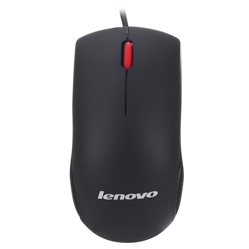 Lenovo M120 large red dot wired Optical Mouse Black wired mouse
