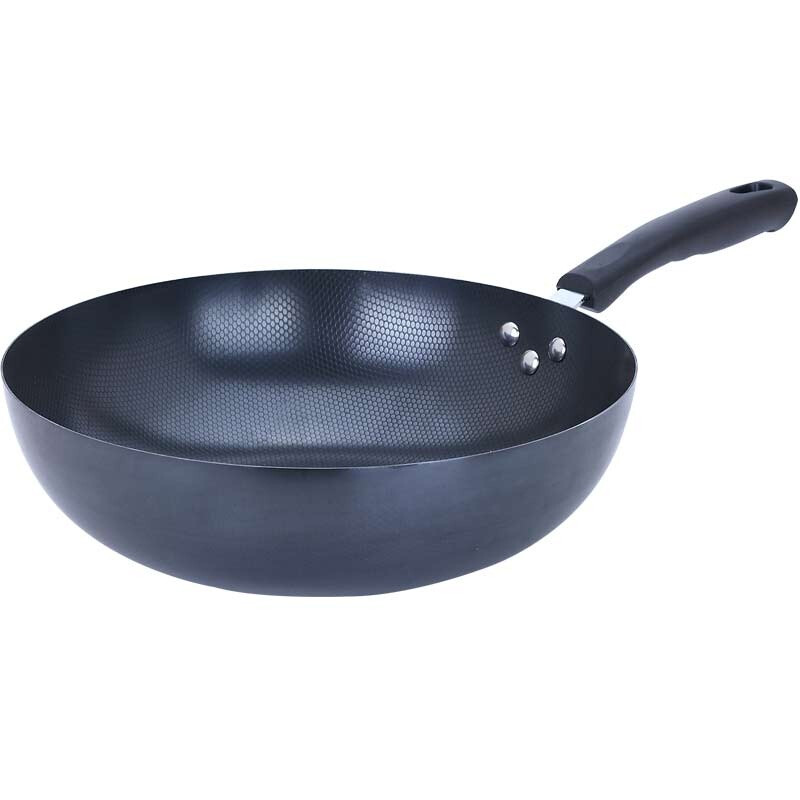 Maxcook fine iron wok 30cm really stainless mdb-30 Regent series (flat bottom can be used, induction cooker does not rust)