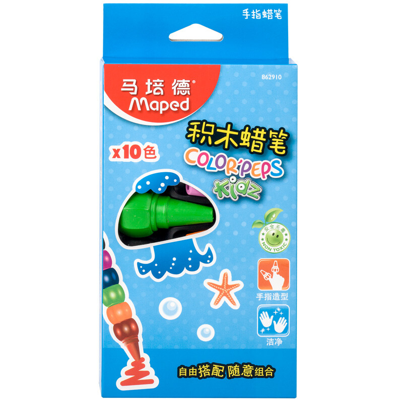 Maped 10 color children's building block crayon 862910