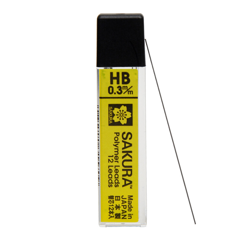 Sakura anti break automatic movable pencil lead (0.3) xk-3#hb 0.3mmhb movable lead is not easy to break, and the writing is smooth