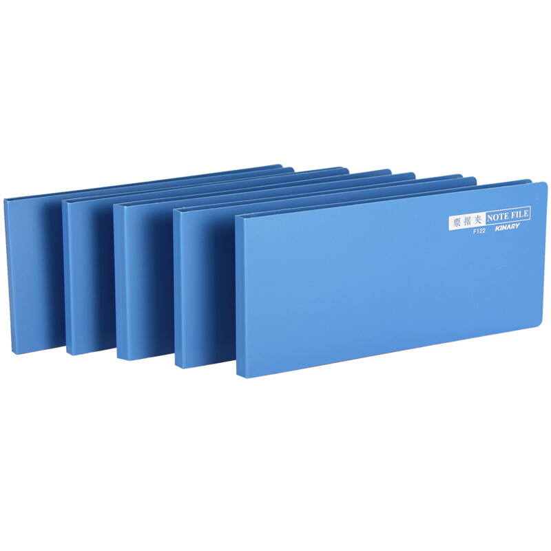 Jindeli f122 bank check folder bill folder Blue 5 Pack