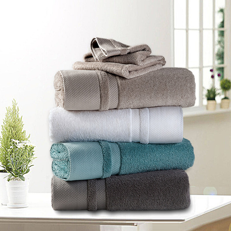 Kangerxin five-star hotel pure cotton bath towel thickened adult large bath towel men and women Khaki 800g 150 * 80cm