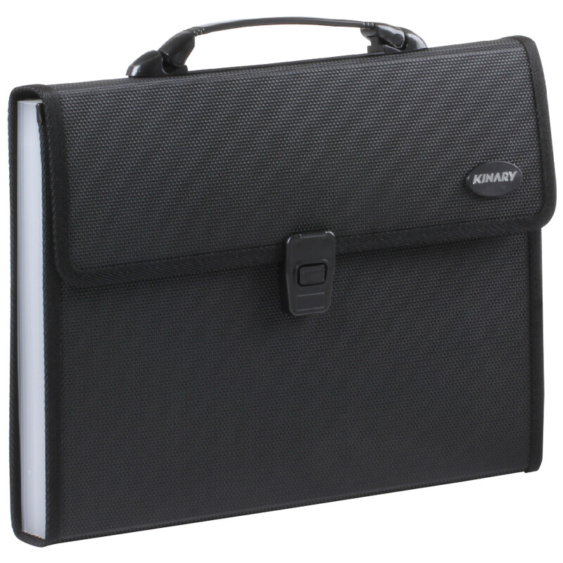 Jindeli kf412tl A4 knitted pattern classified folder organ bag black