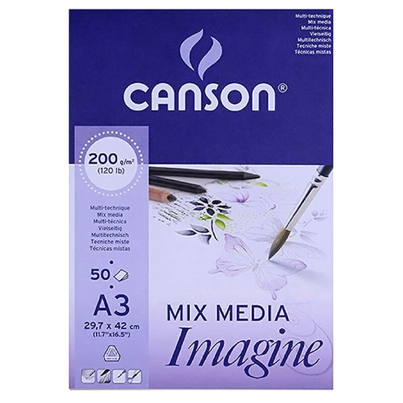 Cannon Image Painting Book French brand 200g watercolor paper gouache painting book A3 (297x420mm) 50 sheets / book