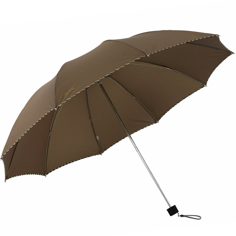 Paradise umbrella increased reinforcement, strong water repellent, one throw dry, three fold business umbrella 3311E touch sauce red