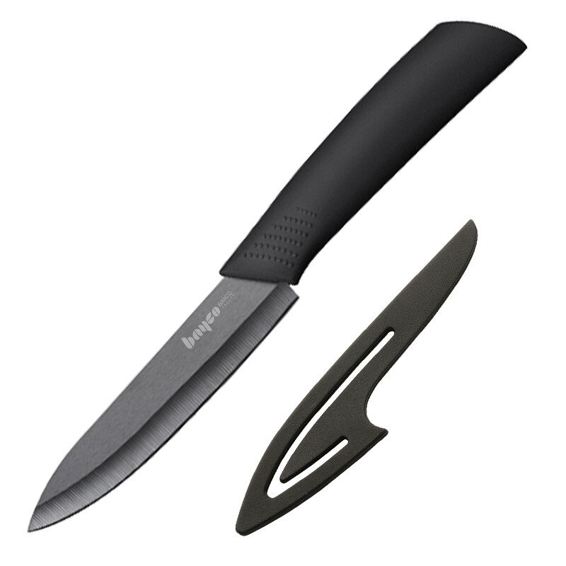 Baige bayco ceramic knife 4-inch black blade ceramic fruit knife with scabbard without grinding bd8022