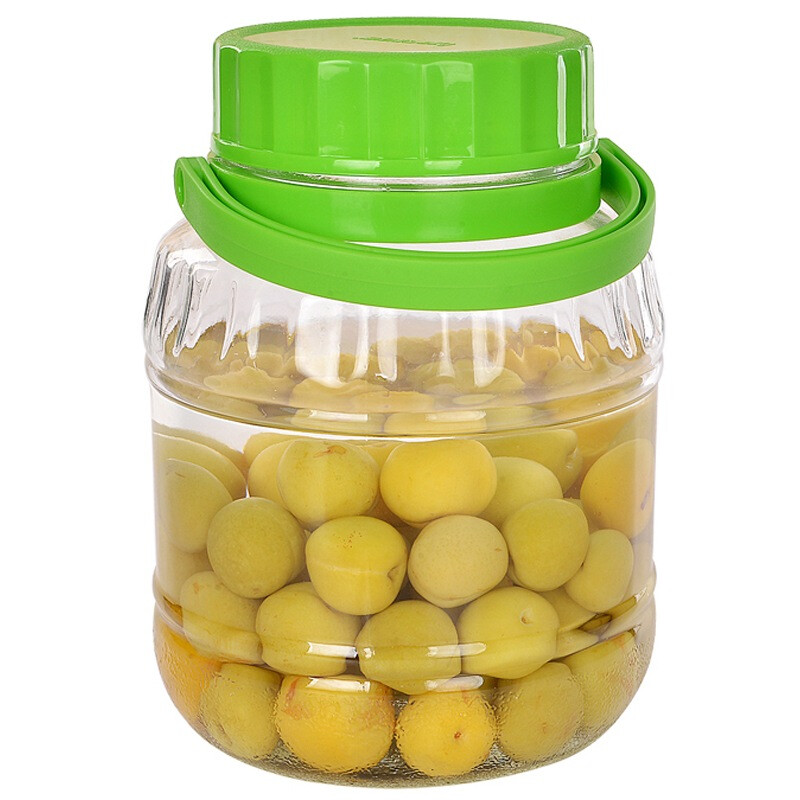 Lilac color fragrance large capacity glass kimchi tank storage tank kitchen sealed tank 3L