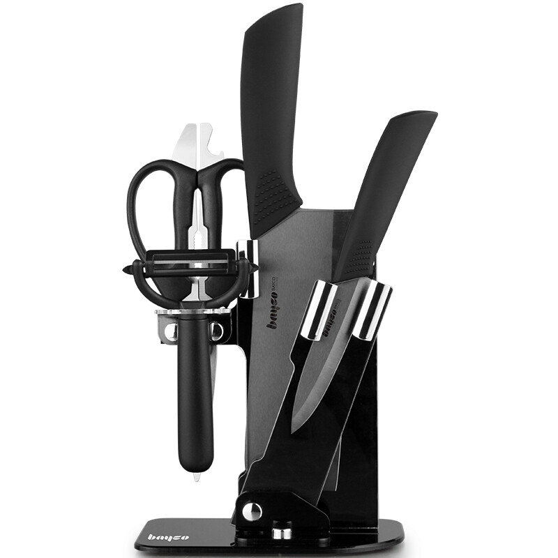 Baige bayco cutter set 5-piece black blade ceramic cutter stainless steel scissors set cutter combination bd8030