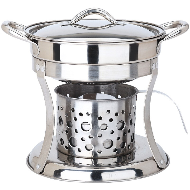 Maxcook stainless steel hot pot alcohol stove hot pot dry pot Yibao series small mcyb-1