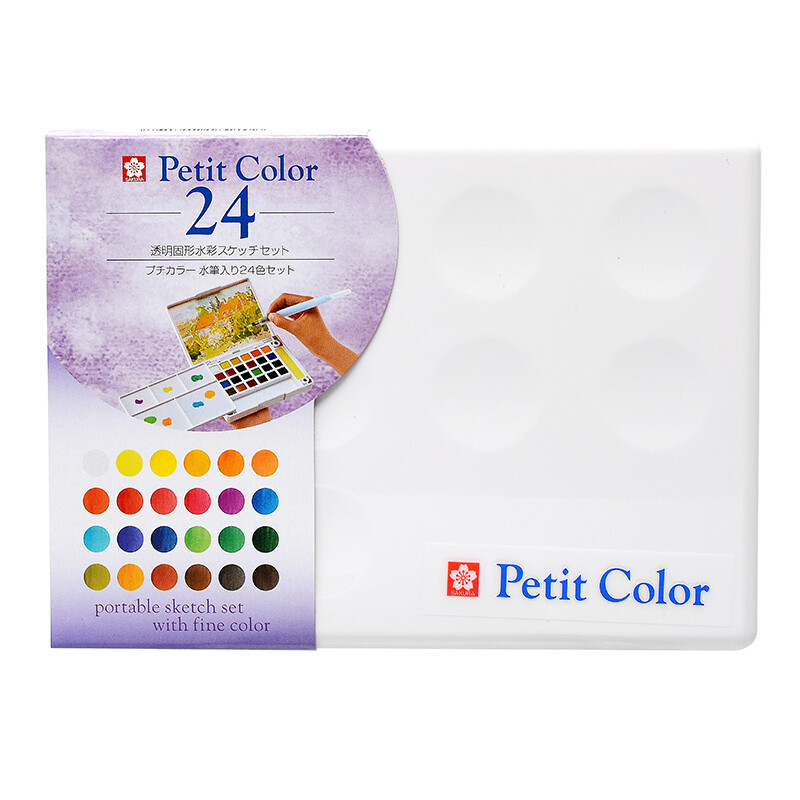 Sakura Sakura solid watercolor pigment 24 color set ncw-24h Netherlands Terrence portable Transparent Watercolor Painting Supplies
