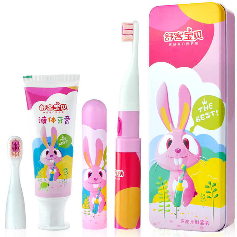 Shuke baby electric toothbrush set (for girls) (also known as sonic electric toothbrush set (for rabbits)) is randomly distributed in new and old packages