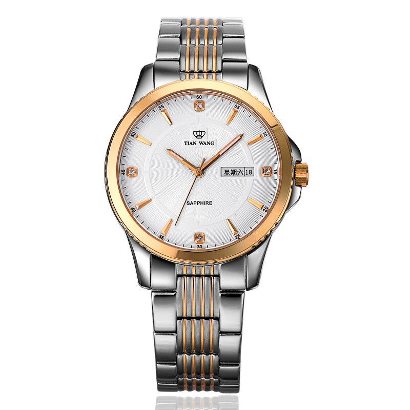 Tianwang watch steel band quartz couple women's watch gold ls3731t / D