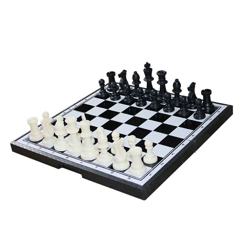 Shengyu international chess black and white magnetic foldable portable chess trumpet for adult and children's student training and teaching