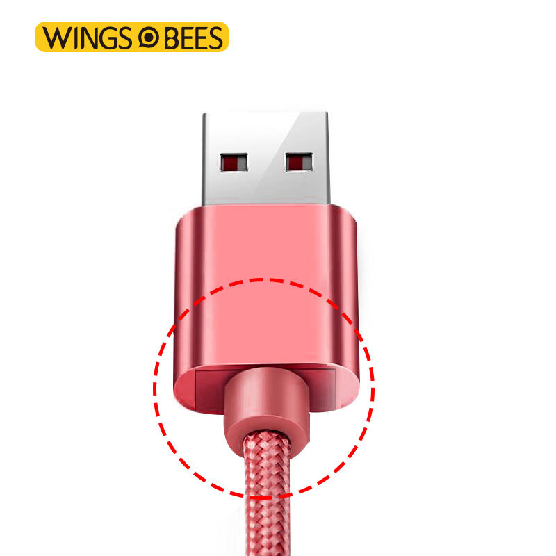 Bee wing Apple 6 / 6S / 7 data cable braid 1.5m China Red mobile phone charger cable power cable supports iPhone 5 / 5S / 7p / SE / iPad Air Mini