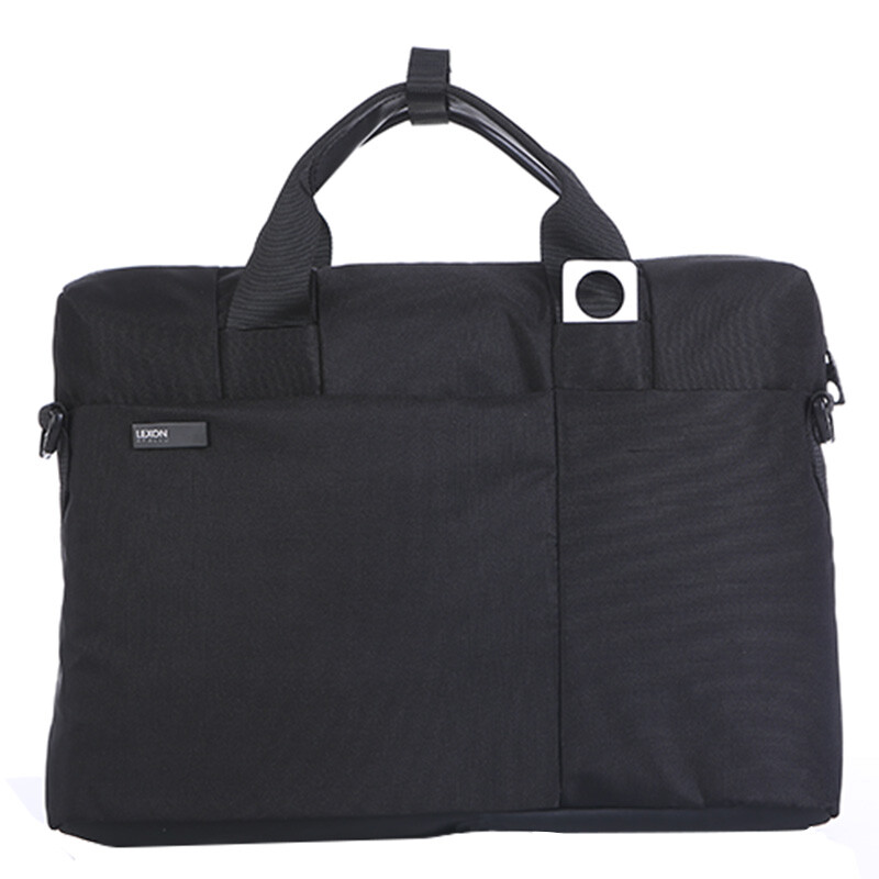 Lexon single shoulder bag computer bag laptop bag single shoulder computer bag 14 / 15 / 15.6 inch portable briefcase men's business computer bag leisure Messenger Bag Black