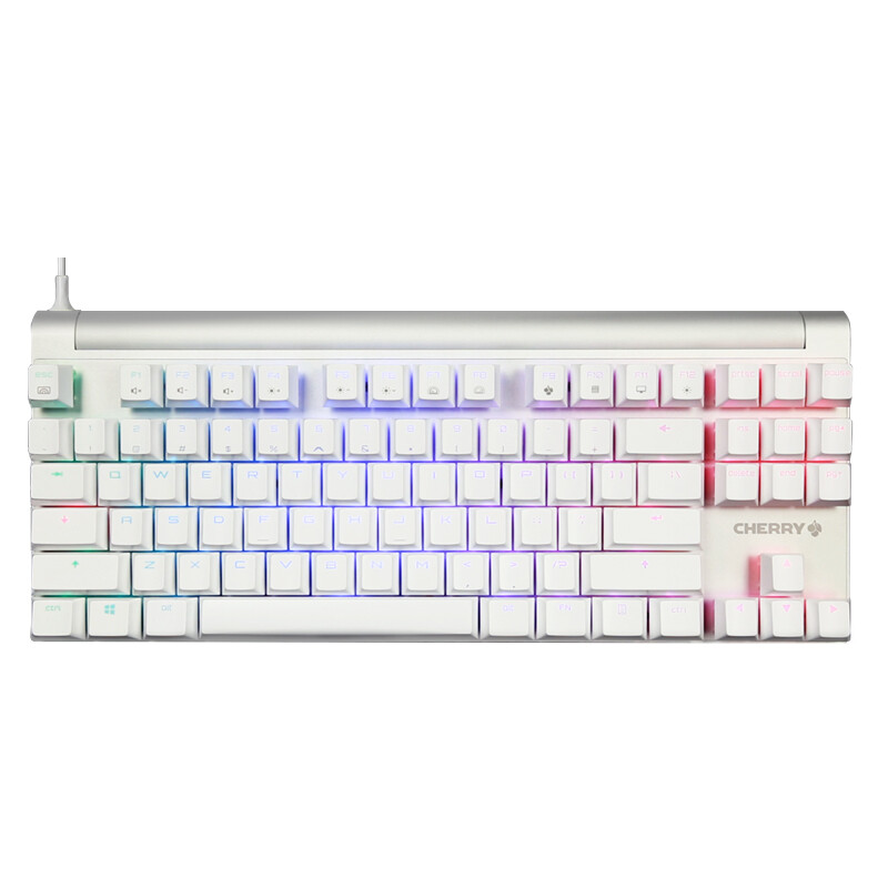 Cherry MX board 8.0 g80-3888huaeu-0 RGB backlight mechanical keyboard white black axis