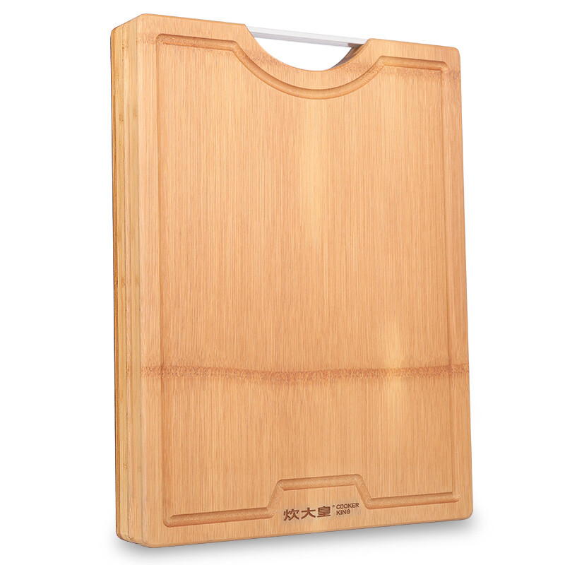 Cooking emperor 3cm thickened vegetable board natural whole bamboo without paint and wax hanging chopping board vegetable cutting board bone chopping chopping board 38 * 26 * 3cm