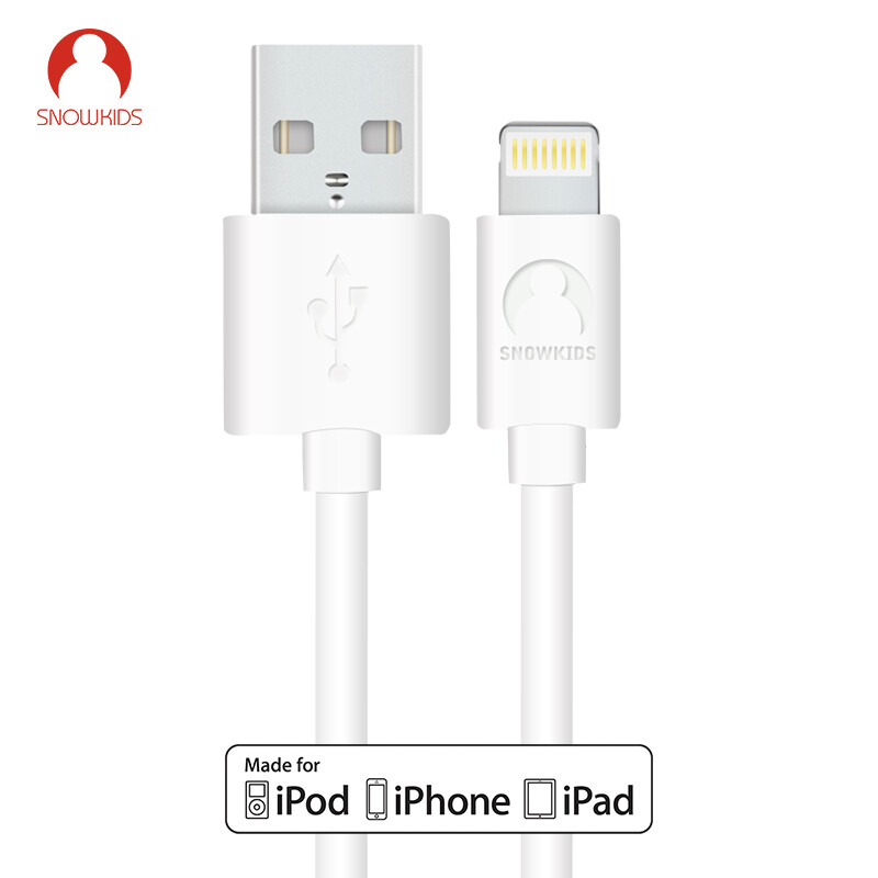 Snowkids Apple MFI certified 6 / 5S / 7 data cable 1m mobile phone fast charging charger cable USB power cable supports iphone6s / 7p / SE / iPad ios11 / 10 / 9 / 8