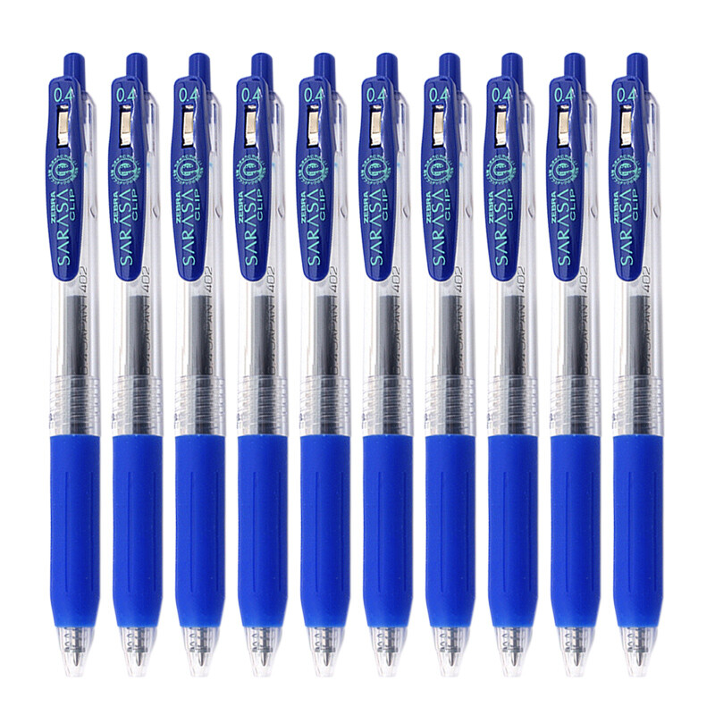 Japanese zebra brand (zebra) jjs15-l push neutral pen signature pen 0.4mm blue 10 pieces imported with original packaging
