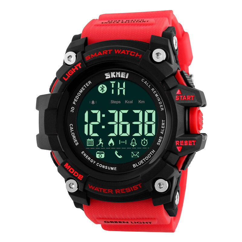 Timebeauty skmei smart watch men's sports watch multifunctional student running Bluetooth electronic watch 1227 red